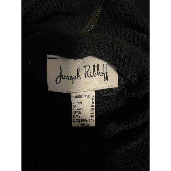 Joseph Ribkoff Womens Wrap Tunic Size 6 Black Stretch High Low Hem Style 183322 - Picture 4 of 9